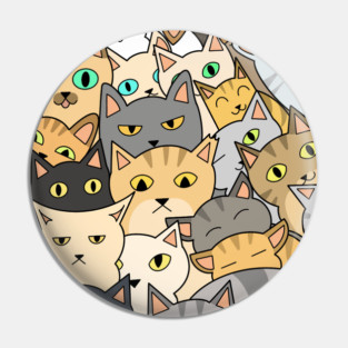 Funny Cats Faces, Playful Kittens for Cat Lovers Pin