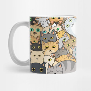 Funny Cats Faces, Playful Kittens for Cat Lovers Mug