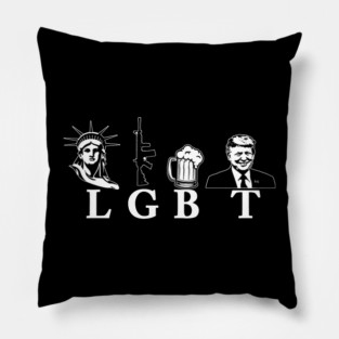 Liberty Guns Beer Trump Pillow