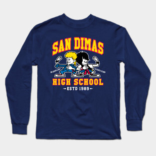 San Dimas High School Mascot - 80s Sci Fi Movie Long Sleeve T-Shirt