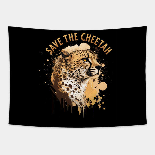 Save the Cheetah Tapestry by HolidayBug