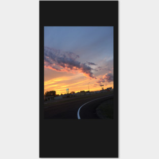 Roadside Sunset Posters and Art