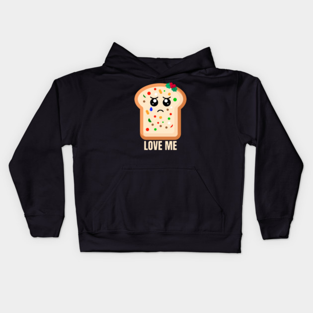 Sad Fruitcake Love me Kids Hoodie by HolidayBug