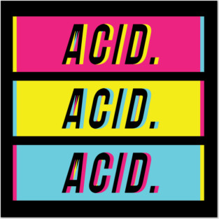 Techno Acid Style Posters and Art
