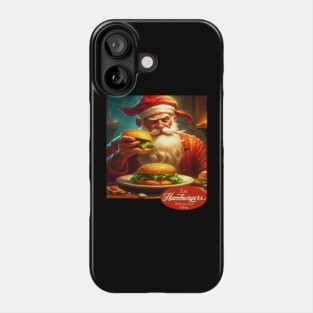 Vintage Santa Claus with Hamburger Phone Case