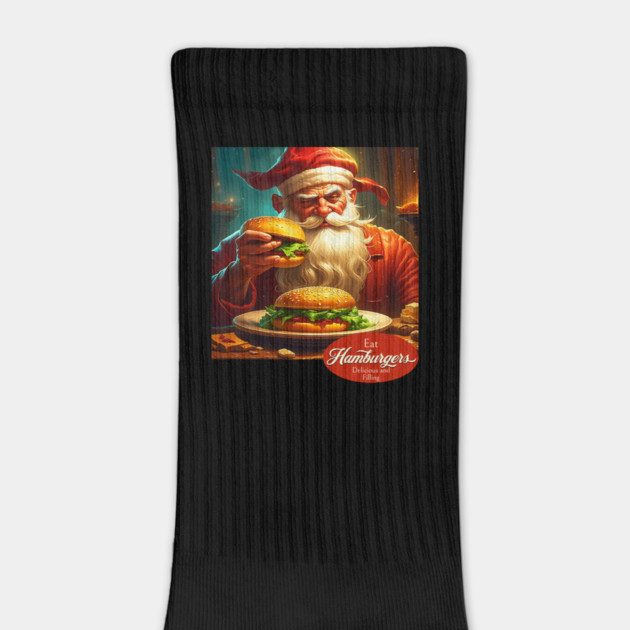 Vintage Santa Claus with Hamburger by HolidayBug