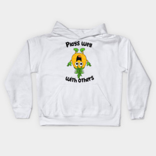 upside down pineapple Kids Hoodie