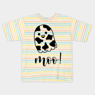 Ghost Cow, Moo I mean Boo Halloween Kids T-Shirt