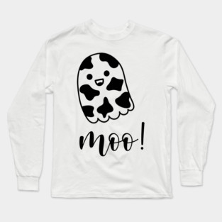 Ghost Cow, Moo I mean Boo Halloween Long Sleeve T-Shirt