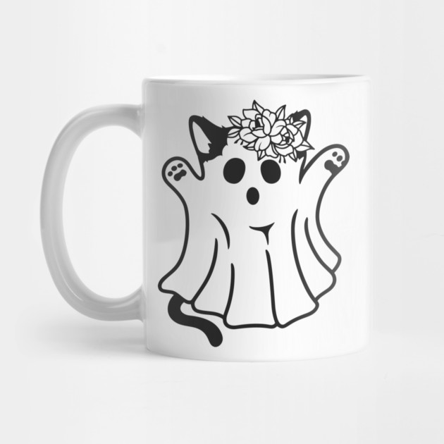 Funny Boo Ghost Cat Halloween by Darksavage