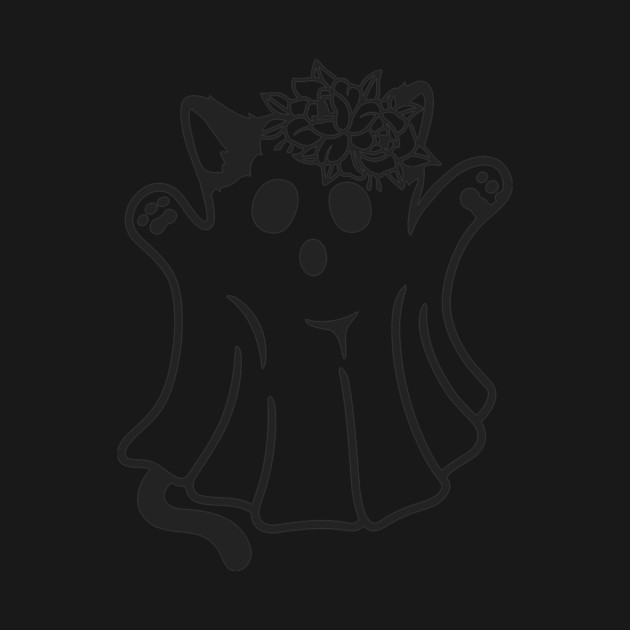 Funny Boo Ghost Cat Halloween by Darksavage