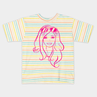 Pink B Face Kids T-Shirt