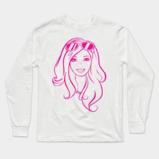 Pink B Face Long Sleeve T-Shirt