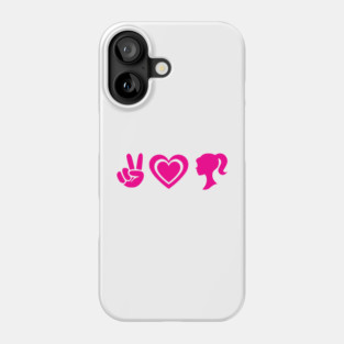 Peace Love Pink B Phone Case
