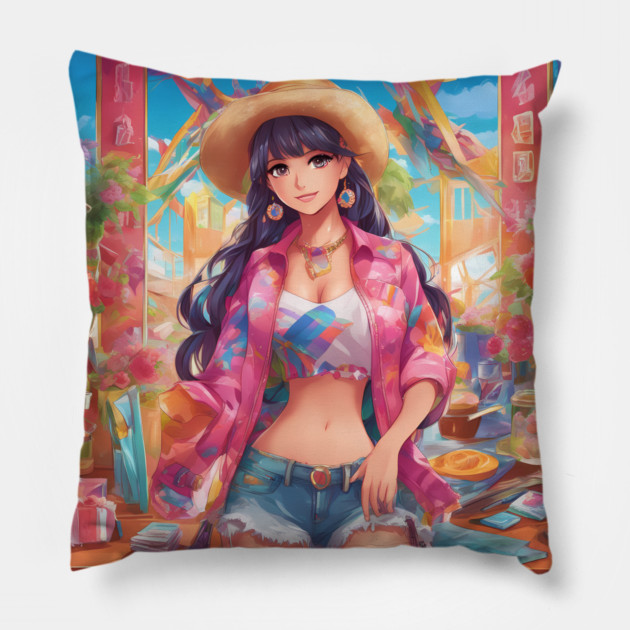 Cosmic Chronicles Anime Fashion Pillow by animegirlnft