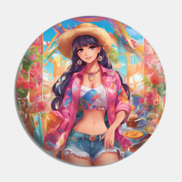 Cosmic Chronicles Anime Fashion Pin by animegirlnft