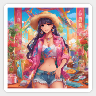 Cosmic Chronicles Anime Fashion Sticker