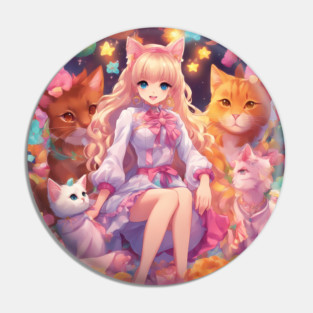 Cattastic Anime Tales Pin