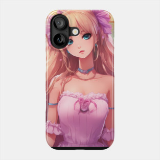 nasty pink of anime girl Phone Case