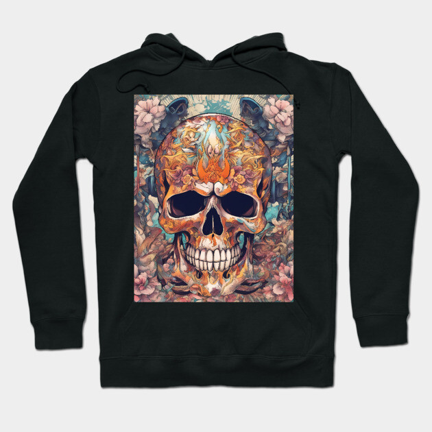 Death's Embrace Smile Hoodie by animegirlnft