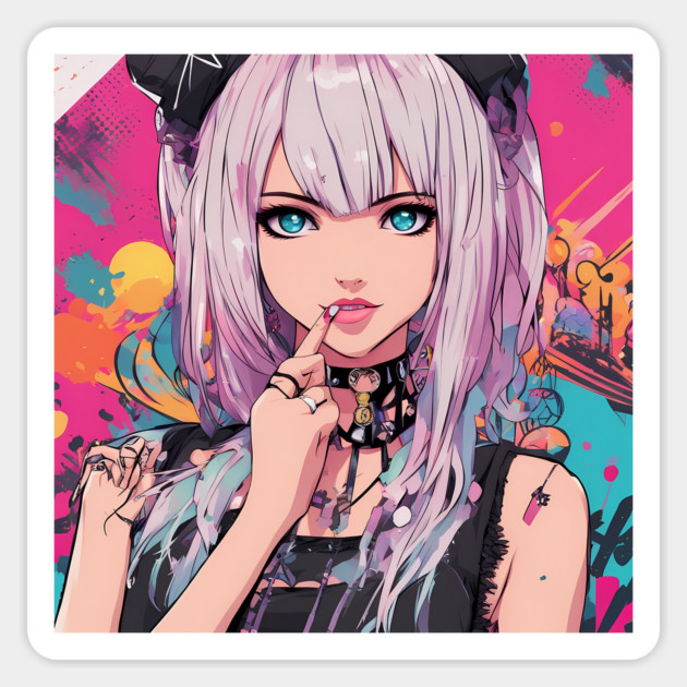 Adventure Demon Style 80s Magnet by animegirlnft