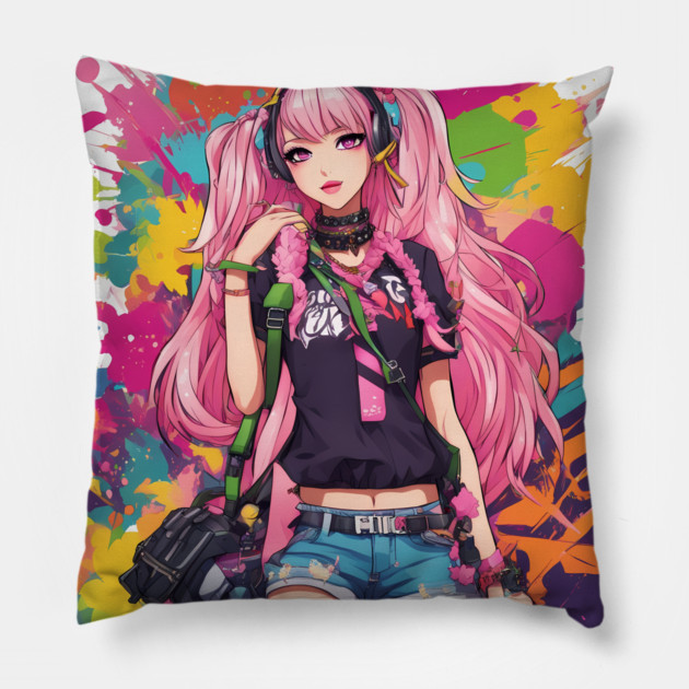 Catnip Chronicles Anime Waifu Pillow by animegirlnft