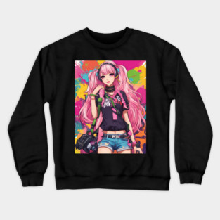 Catnip Chronicles Anime Waifu Crewneck Sweatshirt