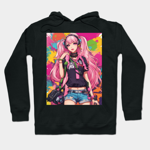 Catnip Chronicles Anime Waifu Hoodie by animegirlnft