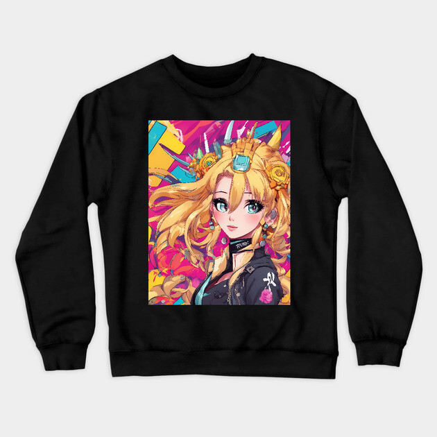 Aesthetic Waifu Akira  80s vintage Crewneck Sweatshirt by animegirlnft