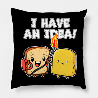 Kawaii I Have an Idea Bread with Flame Thrower and Butter Pillow