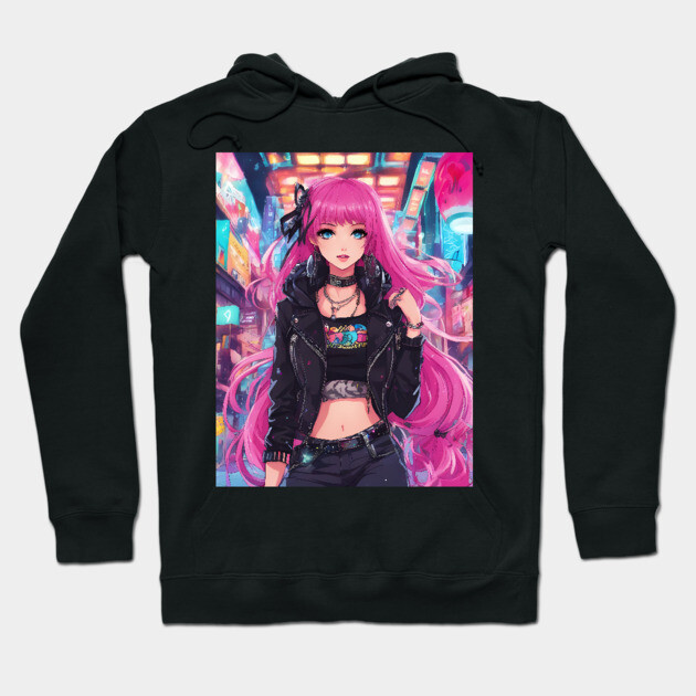 hot pyschedelic  jean sexy anime collorful Hoodie by animegirlnft