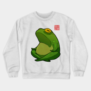Yoga Frog Cross Legged Pose Crewneck Sweatshirt