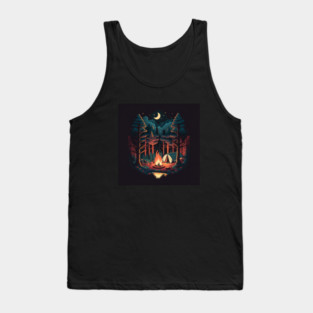 Camping Adventure in the Forest, Campfire Tank Top