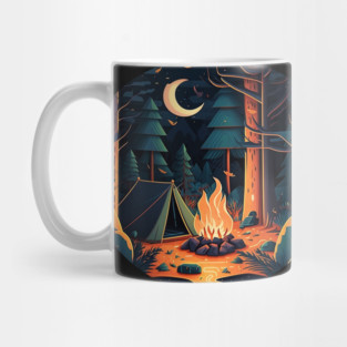 Camping Adventure in the Forest, Campfire Mug