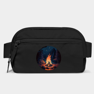 Camping Adventure in the Forest, Campfire at Night Bag