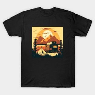 Camping Adventure Sunset, Camping Van T-Shirt