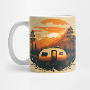 Camping Adventure Sunset, Camping Van Mug