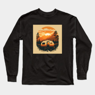 Camping Adventure Sunset, Camping Van Long Sleeve T-Shirt