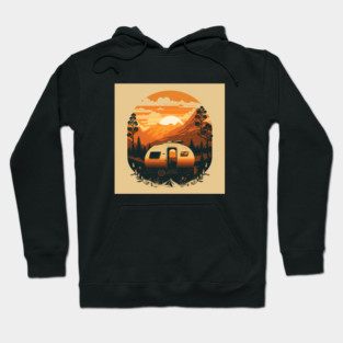 Camping Adventure Sunset, Camping Van Hoodie