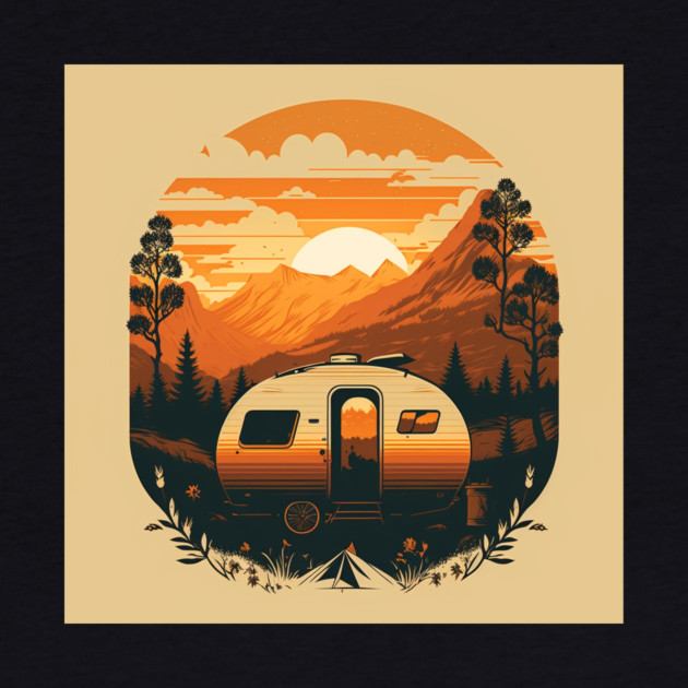 Camping Adventure Sunset, Camping Van by logiamerch