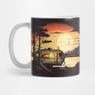 Camping Adventure Sunset, Camping Van Mug
