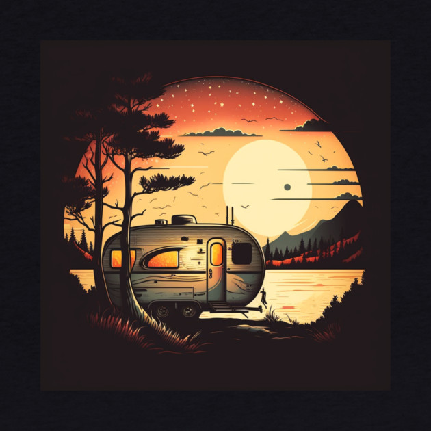 Camping Adventure Sunset, Camping Van by logiamerch