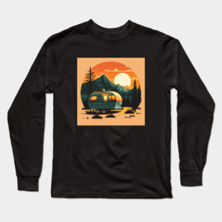 Camping Adventure Sunset, Camping Van Long Sleeve T-Shirt