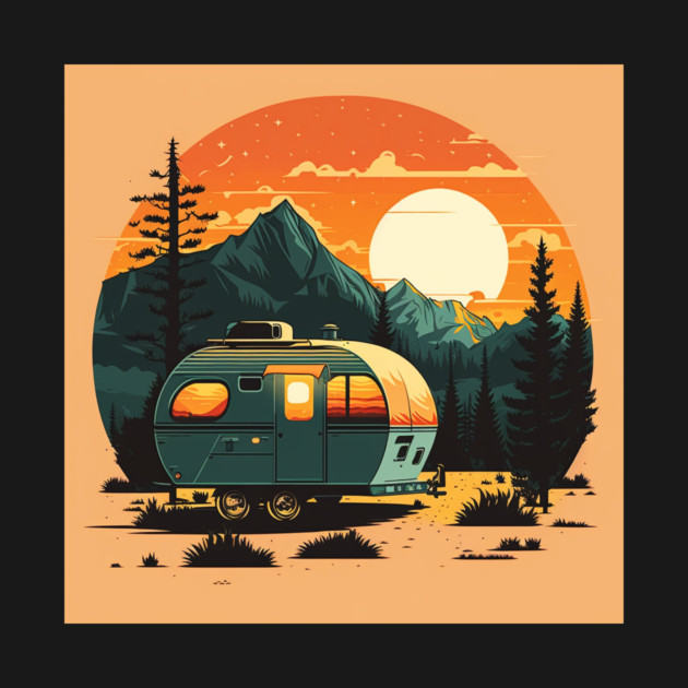Camping Adventure Sunset, Camping Van by logiamerch