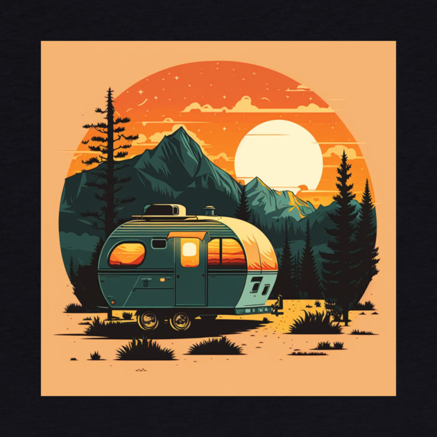 Camping Adventure Sunset, Camping Van by logiamerch