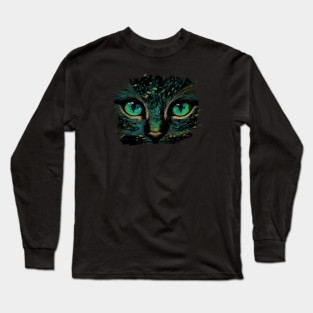 Cat Face, Cat Lover, Geen Cat Long Sleeve T-Shirt