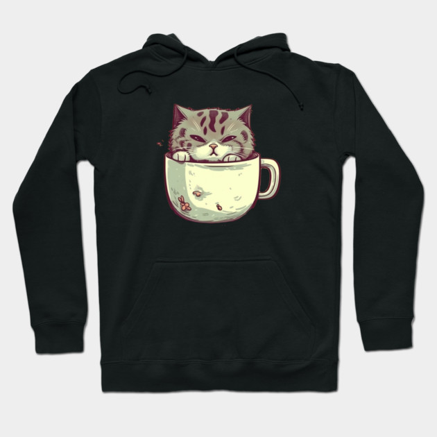 Kawaii Cat Lover, Cat inside Mug Hoodie by logiamerch