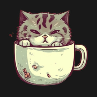 Kawaii Cat Lover, Cat inside Mug T-Shirt