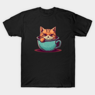 Kawaii Cat Lover, Cat inside Mug T-Shirt