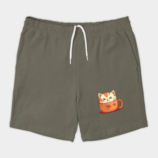 Kawaii Cat Lover, Cat inside Mug Shorts